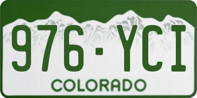 CO license plate 976YCI