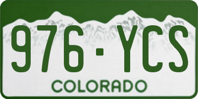 CO license plate 976YCS