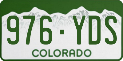 CO license plate 976YDS