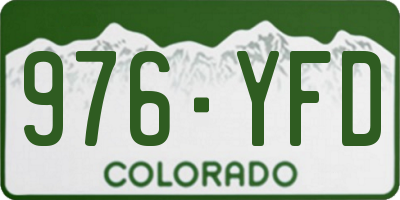CO license plate 976YFD