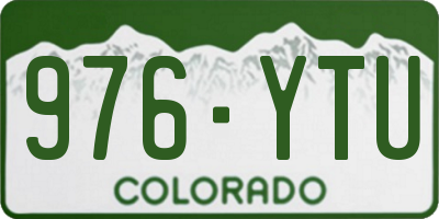 CO license plate 976YTU