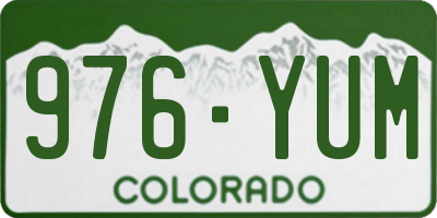 CO license plate 976YUM