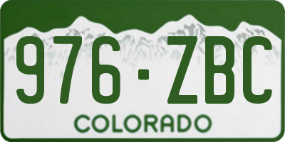 CO license plate 976ZBC