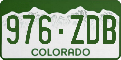CO license plate 976ZDB