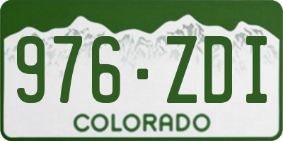 CO license plate 976ZDI
