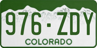 CO license plate 976ZDY