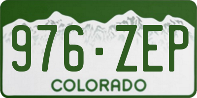 CO license plate 976ZEP