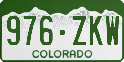 CO license plate 976ZKW