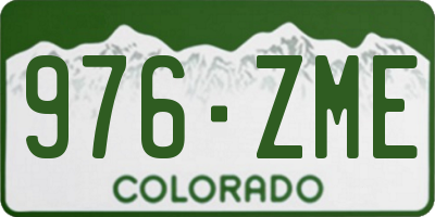 CO license plate 976ZME