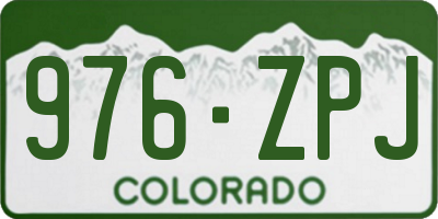 CO license plate 976ZPJ