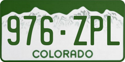 CO license plate 976ZPL