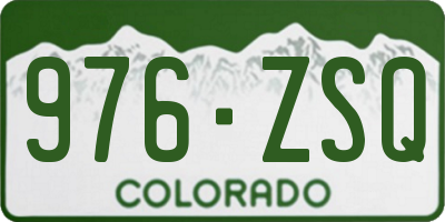 CO license plate 976ZSQ