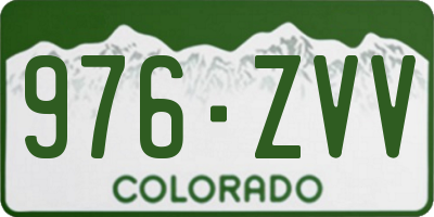 CO license plate 976ZVV