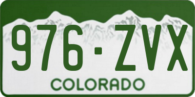 CO license plate 976ZVX