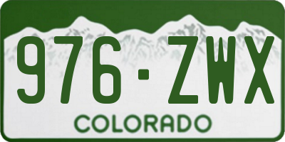 CO license plate 976ZWX