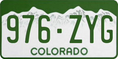 CO license plate 976ZYG