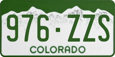 CO license plate 976ZZS