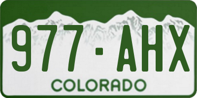 CO license plate 977AHX