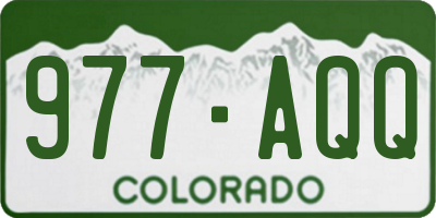 CO license plate 977AQQ