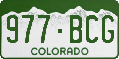 CO license plate 977BCG