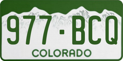 CO license plate 977BCQ