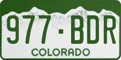 CO license plate 977BDR