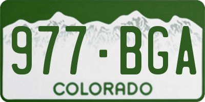 CO license plate 977BGA