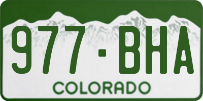 CO license plate 977BHA