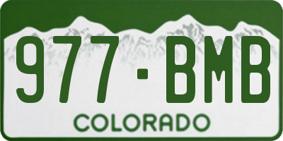 CO license plate 977BMB