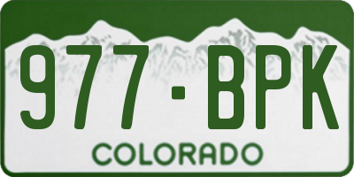 CO license plate 977BPK
