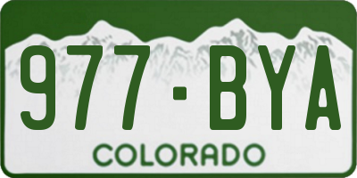 CO license plate 977BYA