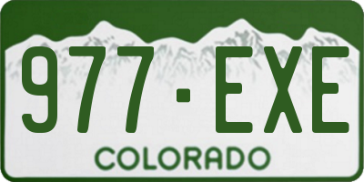 CO license plate 977EXE