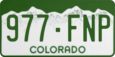 CO license plate 977FNP