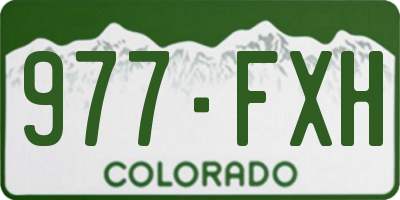 CO license plate 977FXH