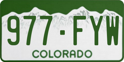CO license plate 977FYW