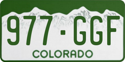 CO license plate 977GGF