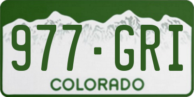 CO license plate 977GRI