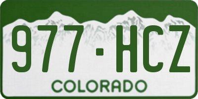 CO license plate 977HCZ