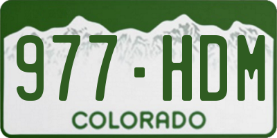 CO license plate 977HDM