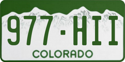 CO license plate 977HII