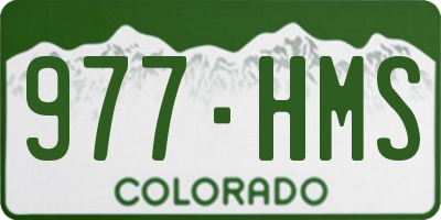 CO license plate 977HMS