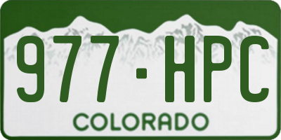 CO license plate 977HPC