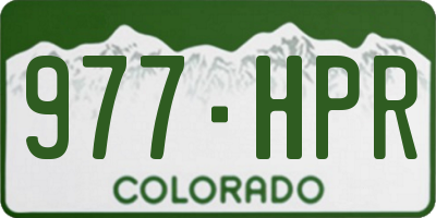 CO license plate 977HPR
