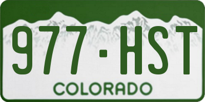 CO license plate 977HST