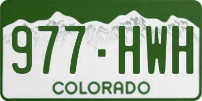 CO license plate 977HWH