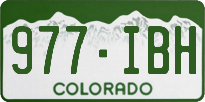 CO license plate 977IBH