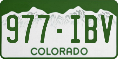 CO license plate 977IBV
