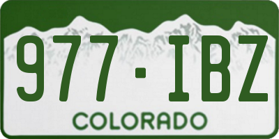 CO license plate 977IBZ