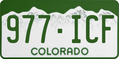 CO license plate 977ICF