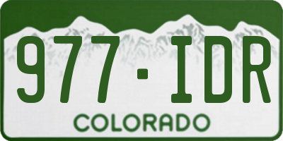 CO license plate 977IDR
